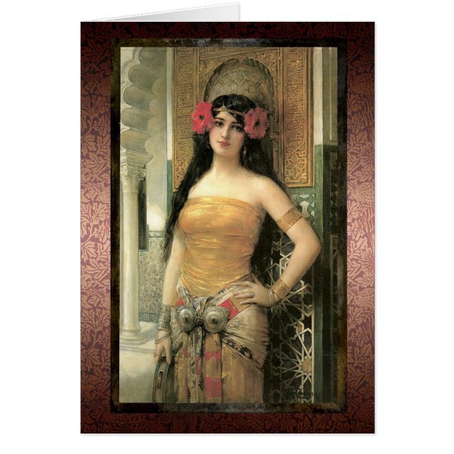 Tarjeta exótica de la belleza que frecuenta (Frente)