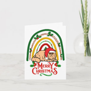 Tarjeta Exótico Shorthair Cat Feliz Navidad
