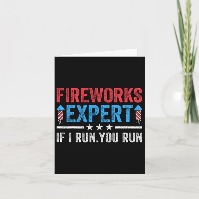 Tarjeta Experto En Fuegos Artificiales Si Te Ejecuto Funny (Anverso)