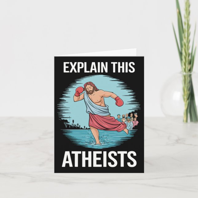 Tarjeta Explicar a estos ateos Jesús Guantes de Boxeo Dive (Anverso)