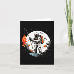 Tarjeta Exploración espacial Cosmonaut Space-man Fishing A