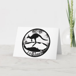 Tarjeta Explorador australiano en grunge