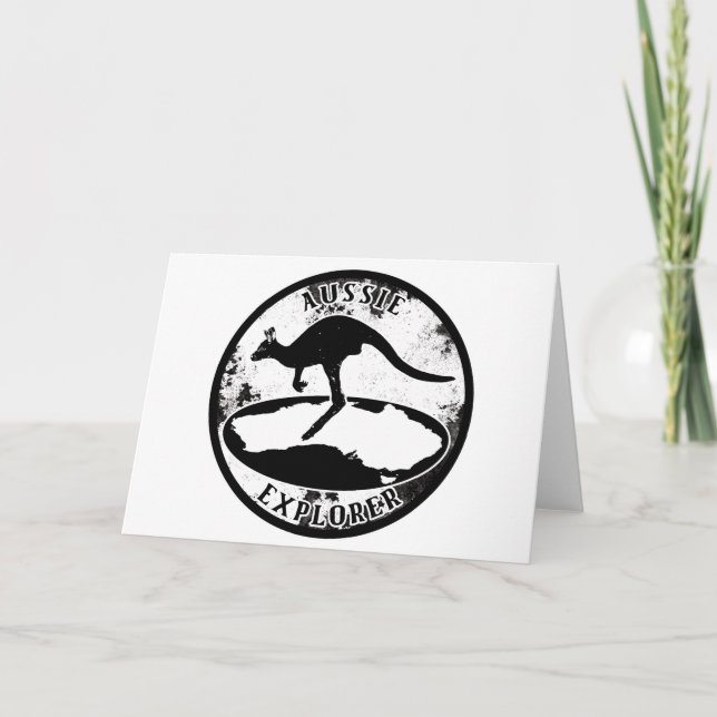 Tarjeta Explorador australiano en grunge (Anverso)