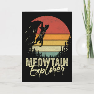 Tarjeta Explorador de Meowtain Vintage Escalador de Roca G