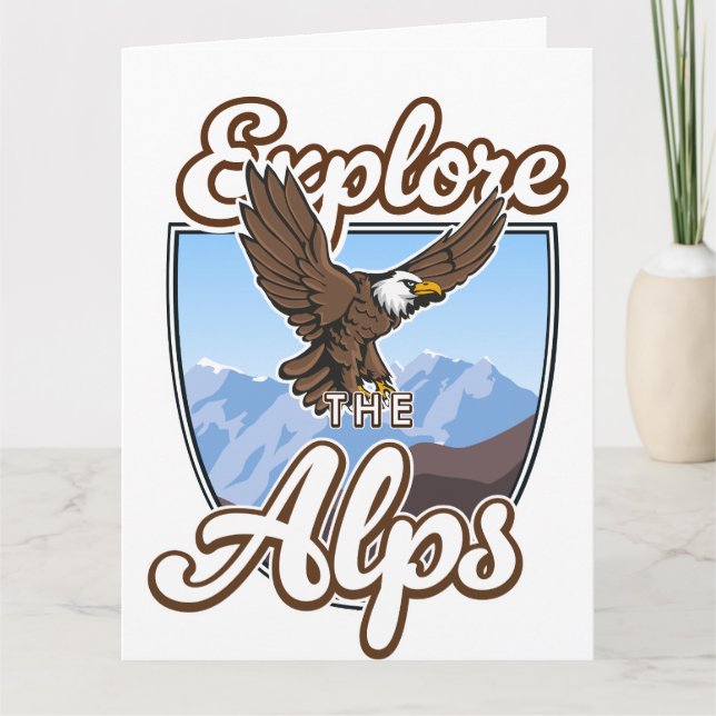 Tarjeta Explorar los Alpes (Anverso)