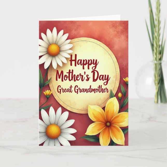 Tarjeta Explosión de Amor de Madres Carmesí (Anverso)