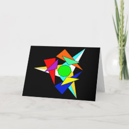 Tarjeta Explosión de estrella geométrica de múltiples colo