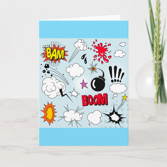 Tarjeta Explosión Retro de Cómic Pop Art (Subido por el creador)