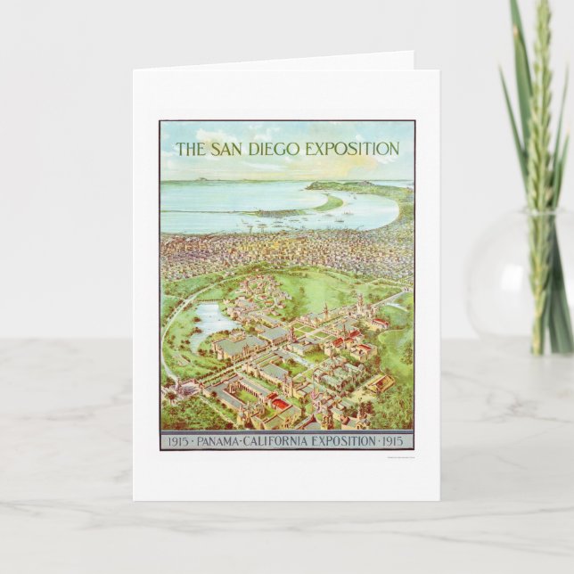 Tarjeta Exposición de Panamá - de California en San Diego (Anverso)