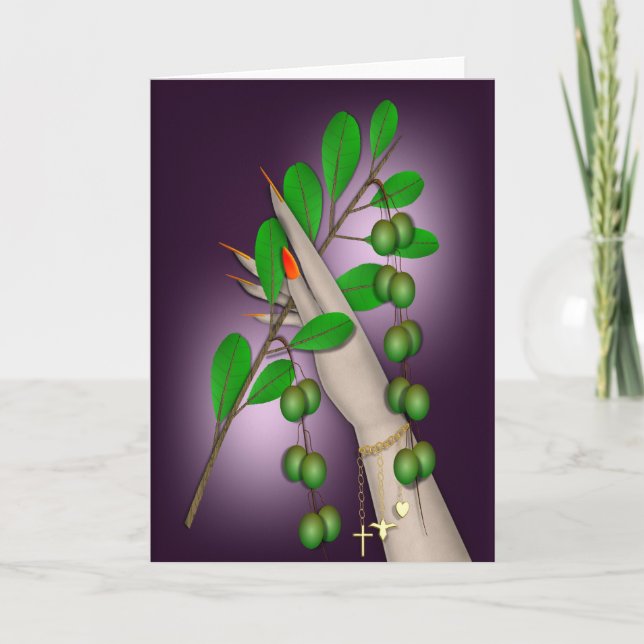 TARJETA EXTENSIÓN DE UNA RAMA DE OLIVA (Anverso)