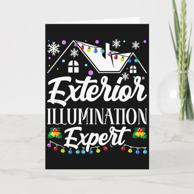 Tarjeta Exterior Illumination Expert Funny Christmas Decor (Anverso)