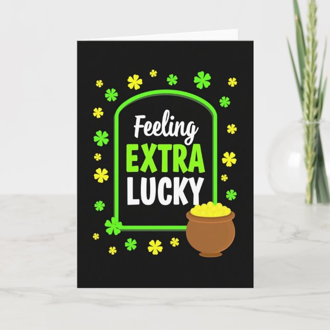 Tarjeta Extra Lucky Greeting Card (Anverso)