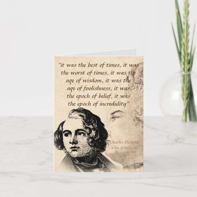 Tarjeta Extracto De Una Historia De Dos Ciudades (Anverso)