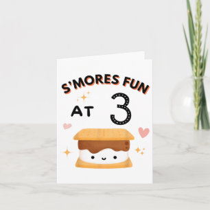 Tarjeta Extraña Camping Divertido Cumpleaños Camper de 3 a