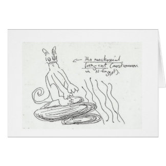 Tarjeta extraña, es gato de la rana