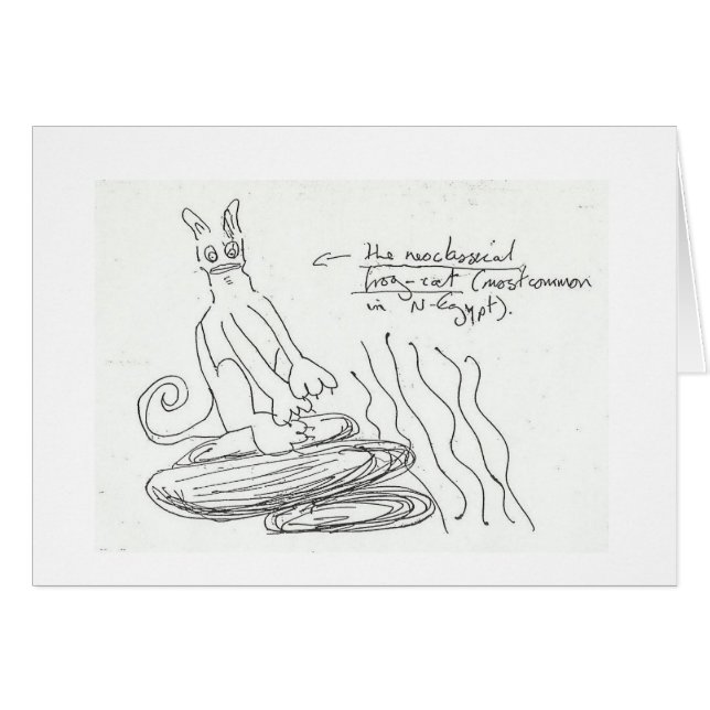 Tarjeta extraña, es gato de la rana (Anverso (Horizontal))