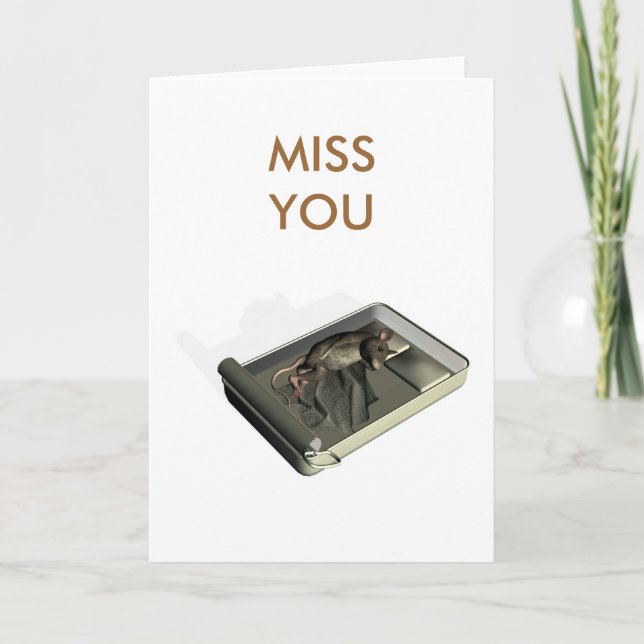Tarjeta extrañarte mucho (Anverso)