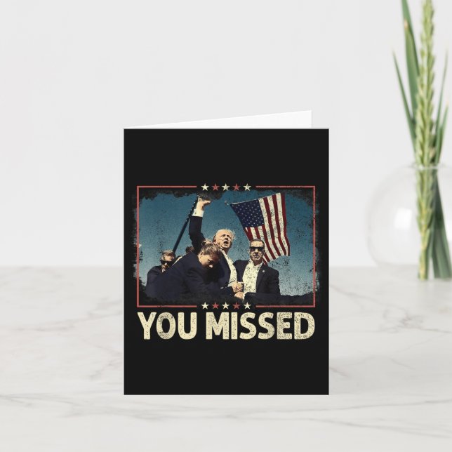 Tarjeta Extrañaste Camisa, Perdiste Trump 2024 (Anverso)
