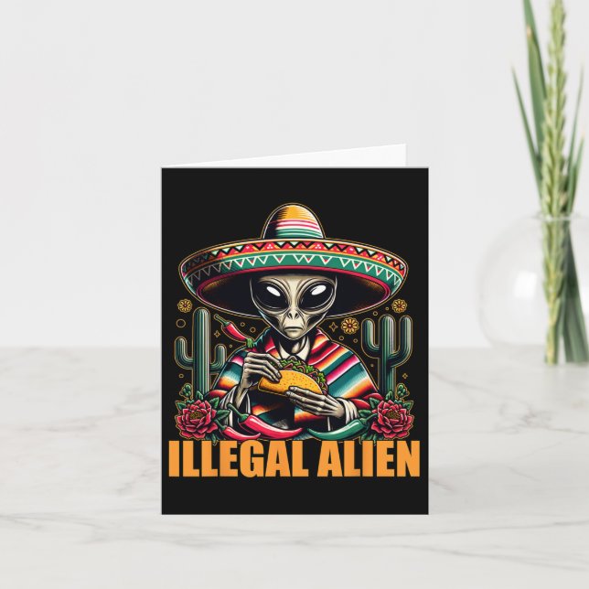 Tarjeta Extranjero Ilegal Divertido Cinco De Mayo Western  (Anverso)