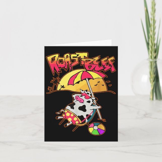 Tarjeta Extraño Dustin Love Roast Beef Playa Cow Tv Parodi (Anverso)