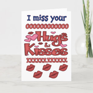 Tarjeta Extraño tus abrazos y besos