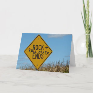 Tarjeta Extremos de la roca y del rollo nunca, pintada de