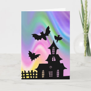 Tarjeta EZ Doodle lección de arte Halloween Hauned House C
