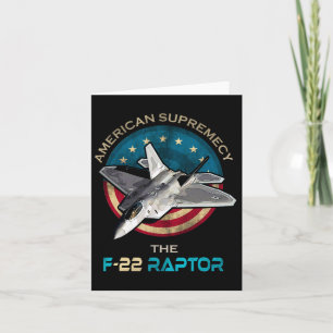 Tarjeta F22 Raptor Estadounidense Patriótico Fighter Jet 4