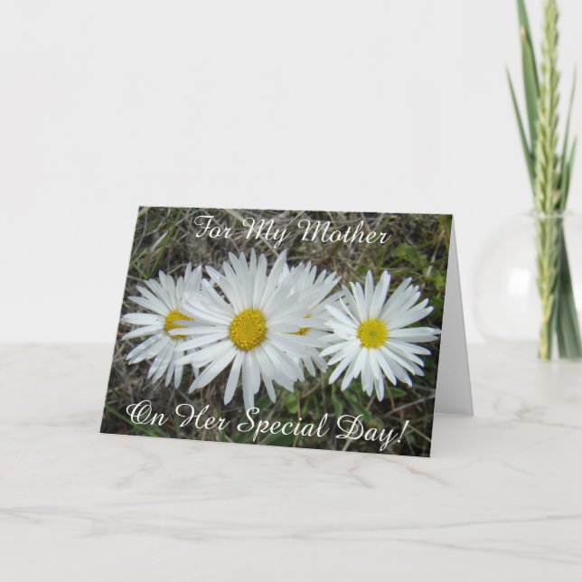 Tarjeta F42 Flores Silvestres Blancas Aster Liso (Anverso)