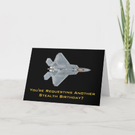 Tarjeta F-22 Cumpleaños sigiloso de Raptor