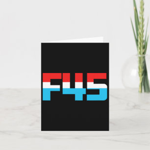 Tarjeta ¡F' 45! Gráfica divertida anti-triunfo Minimalista