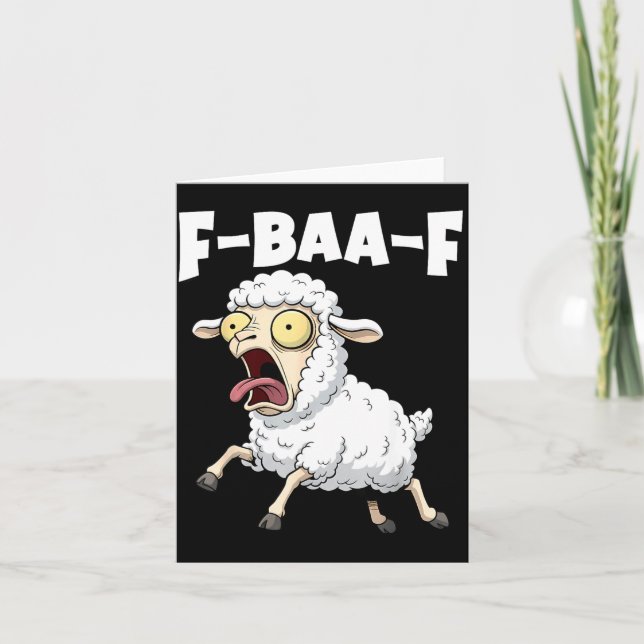 Tarjeta F-baa-f Meme – Funny Screaming Meme Graphic  (Anverso)