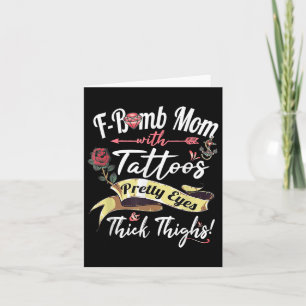 Tarjeta F Bomba Mamá Tattoos Bonitos Ojos Gruesos Lámparas