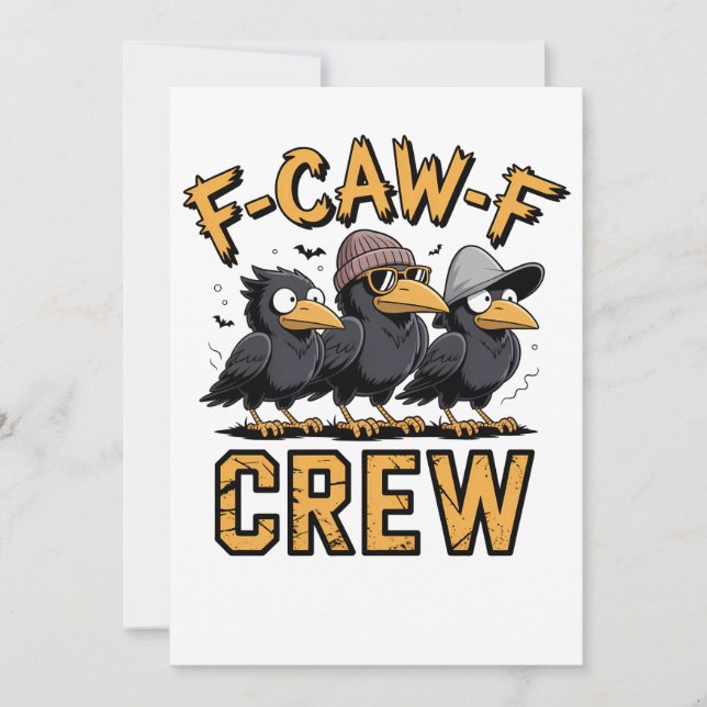 Tarjeta F-Caw-F Crew Funny Parking Cousinfit (Anverso)