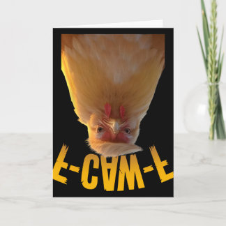 Tarjeta F-caw-f Funny Chicken Humor F-caw-f Quote Trump 