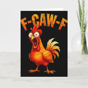 Tarjeta F-caw-f Humor Divertido de Pollo F-caw-f Cita Gall