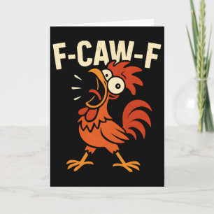 Tarjeta F-caw-f - Meme del Gallo Pollo Loco _1