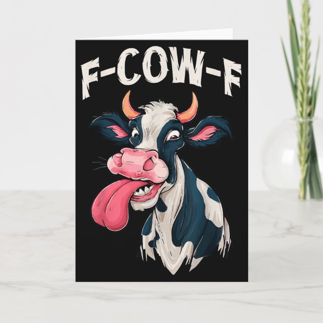 Tarjeta F-cow-f Funny Meme Fcowf Cow Men Women  (Anverso)