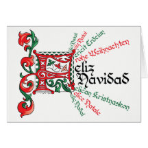 Tarjeta F es para Feliz Navidad