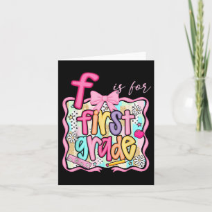 Tarjeta F Es Para Preppy De Primer Grado Volver A Coquett 