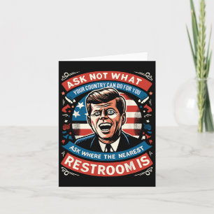 Tarjeta F. Kennedy Gracioso Meme Patriótico Toilet 4 De Ju