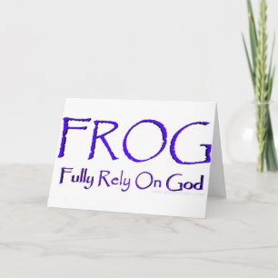 Tarjeta F.R.O.G. - Confíe completamente en dios