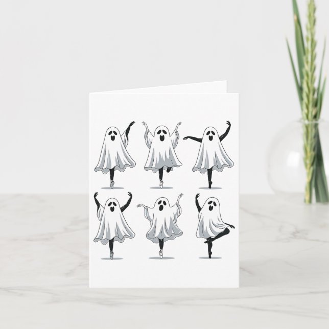 Tarjeta Fa de baile de ghost Ballerinas Halloween (Anverso)