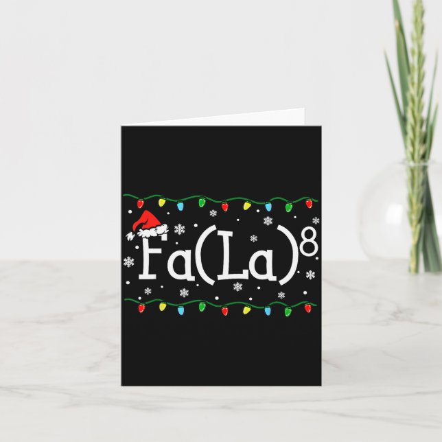 Tarjeta Fa (la)8 Divertido Navidad Santa Fa La Profesor de (Anverso)