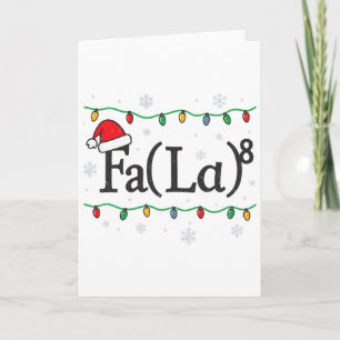 Tarjeta Fa (la) 8 divertido profesor de matemáticas Navida