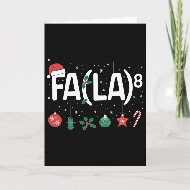 Tarjeta Fa (la)8 Funny Christmas Santa Fa La Math Teacher  (Anverso)