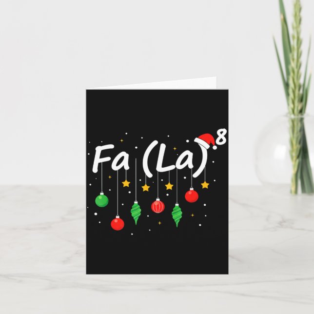 Tarjeta Fa (la) 8 Funny Christmas Santa Fa La Math Teacher (Anverso)