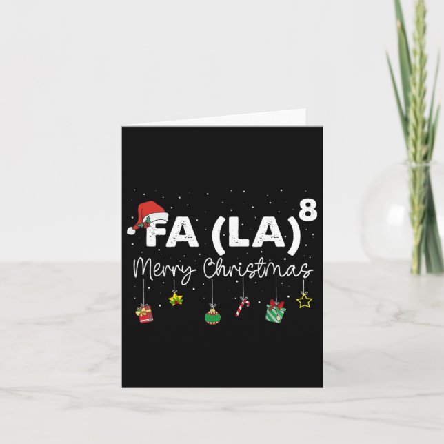 Tarjeta Fa (la)8 Navidades Funny Santa Fa La Math Teacher (Anverso)
