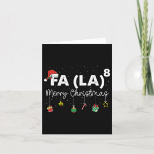 Tarjeta Fa (la)8 Navidades Funny Santa Fa La Math Teacher