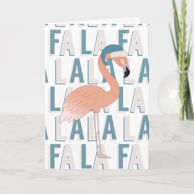 Tarjeta Fa La Flamingo Navidades © GraphicLoveShop (Anverso)